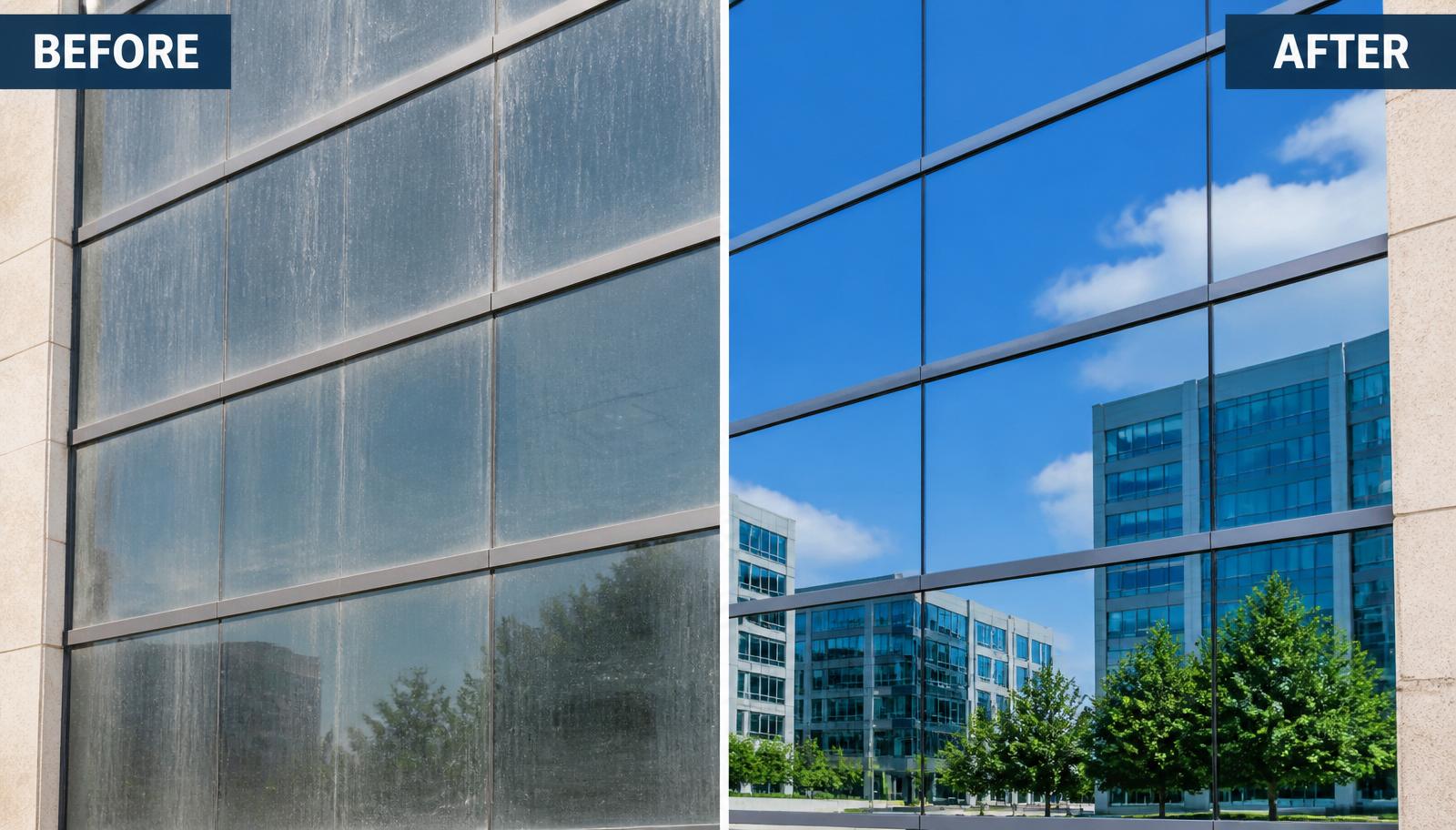 Window Cleaning before and after