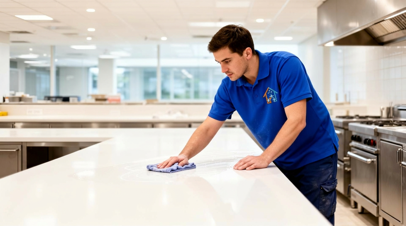 BCS cleaner performing a detailed post construction final clean